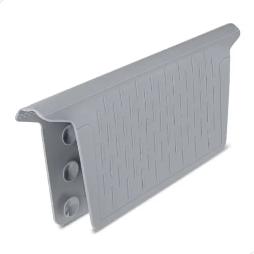VELOVYO Silicone Sink Saddle Divider Protector Mat for Kitchen Sinks, Grey (32.5cm x 28cm x 0.5cm) thumbnail 1