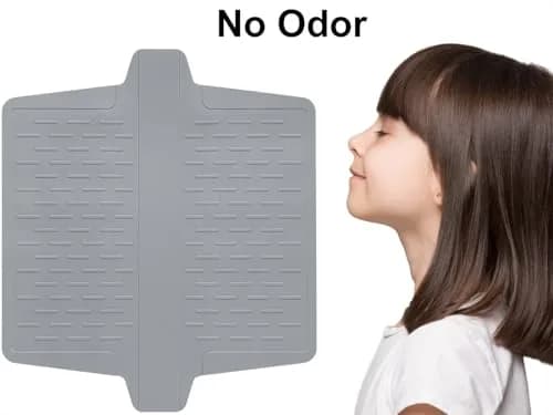 VELOVYO Silicone Sink Saddle Divider Protector Mat for Kitchen Sinks, Grey (32.5cm x 28cm x 0.5cm) thumbnail 6