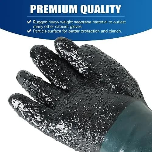 ATPEAM Heavy Duty Sandblasting Gloves 60cm (23.6") | Double-Sewn Seams for Durability thumbnail 3