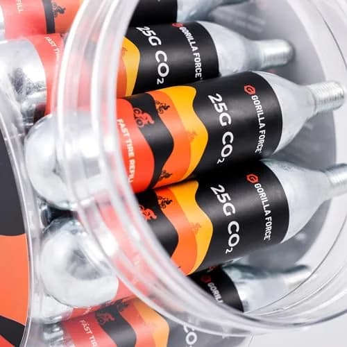 Gorilla Force 25g CO2 Cartridges for Bikes - 25 Pack | Fast Flat Repair thumbnail 5