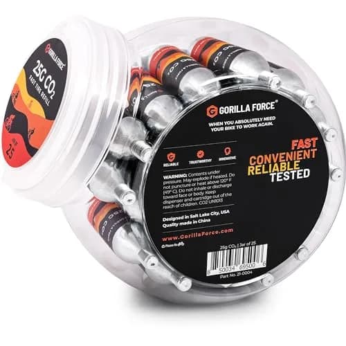 Gorilla Force 25g CO2 Cartridges for Bikes - 25 Pack | Fast Flat Repair thumbnail 3
