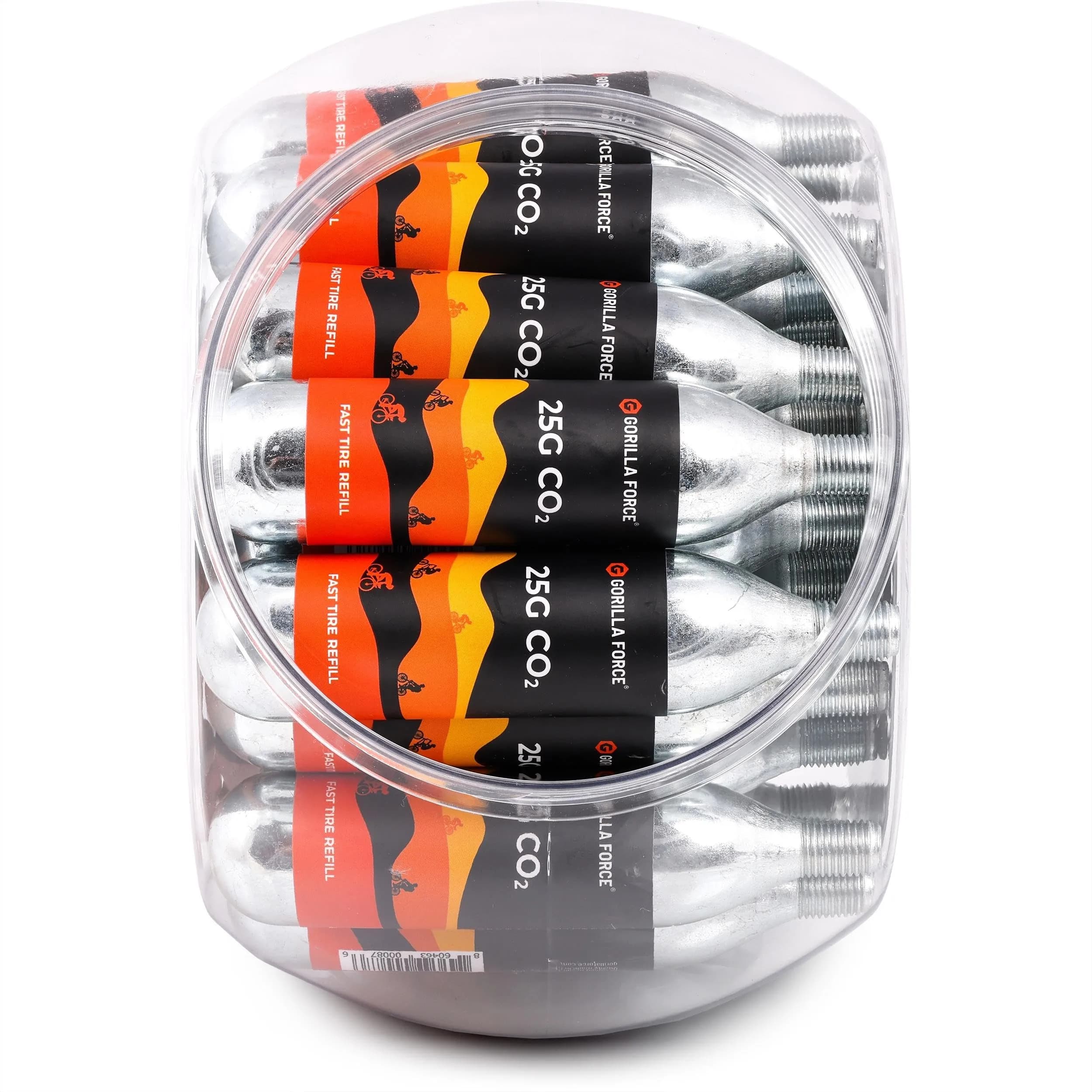 Gorilla Force 25g CO2 Cartridges (25 Pack) - Universal Bike Tire Inflator Refills - view 4