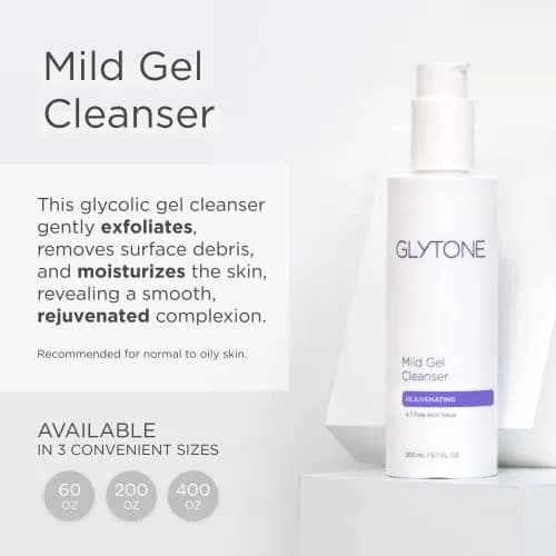 Glytone Mild Gel Exfoliating Cleanser 13.5 fl Oz | Fragrance-Free & Vegan Skin Care thumbnail 2