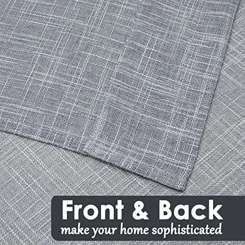 BD BEDA HOME Tassel Linen Textured Swag Curtain Valance, Grey, 36 x 36 in | Light-filtering, airy linen blend for home decor thumbnail 3