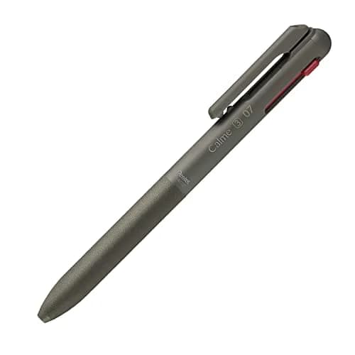 Pentel BXAC37D Calme Ballpoint Pen 0.7mm | Attenuated Click Sound, Leather Grip, Refillable, 3 Colors thumbnail 1