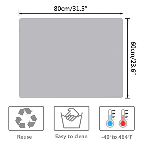 Gartful Oversize Silicone Craft Mat 80cm x 60cm (31.5" x 23.6") | Protects Surfaces from Resin, Paint & Heat thumbnail 2