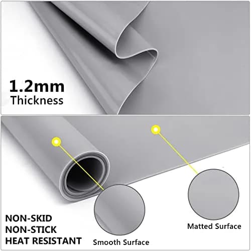 Gartful Oversize Silicone Craft Mat 80cm x 60cm (31.5" x 23.6") | Protects Surfaces from Resin, Paint & Heat thumbnail 3