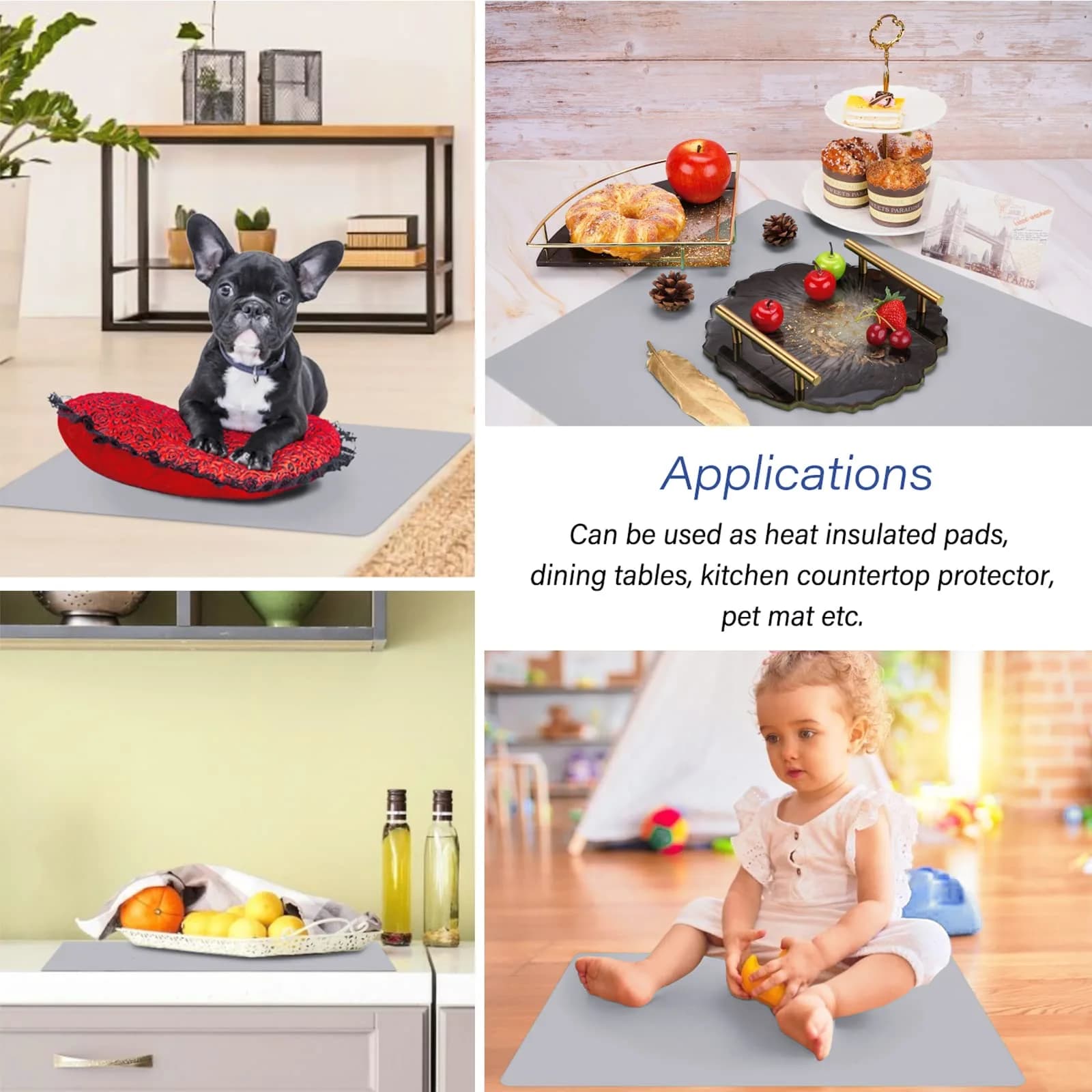 Gartful Silicone Craft Sheet Large 70x50cm (27.6"x19.7") | Protects Surfaces from Resin, Paint & Heat - view 7