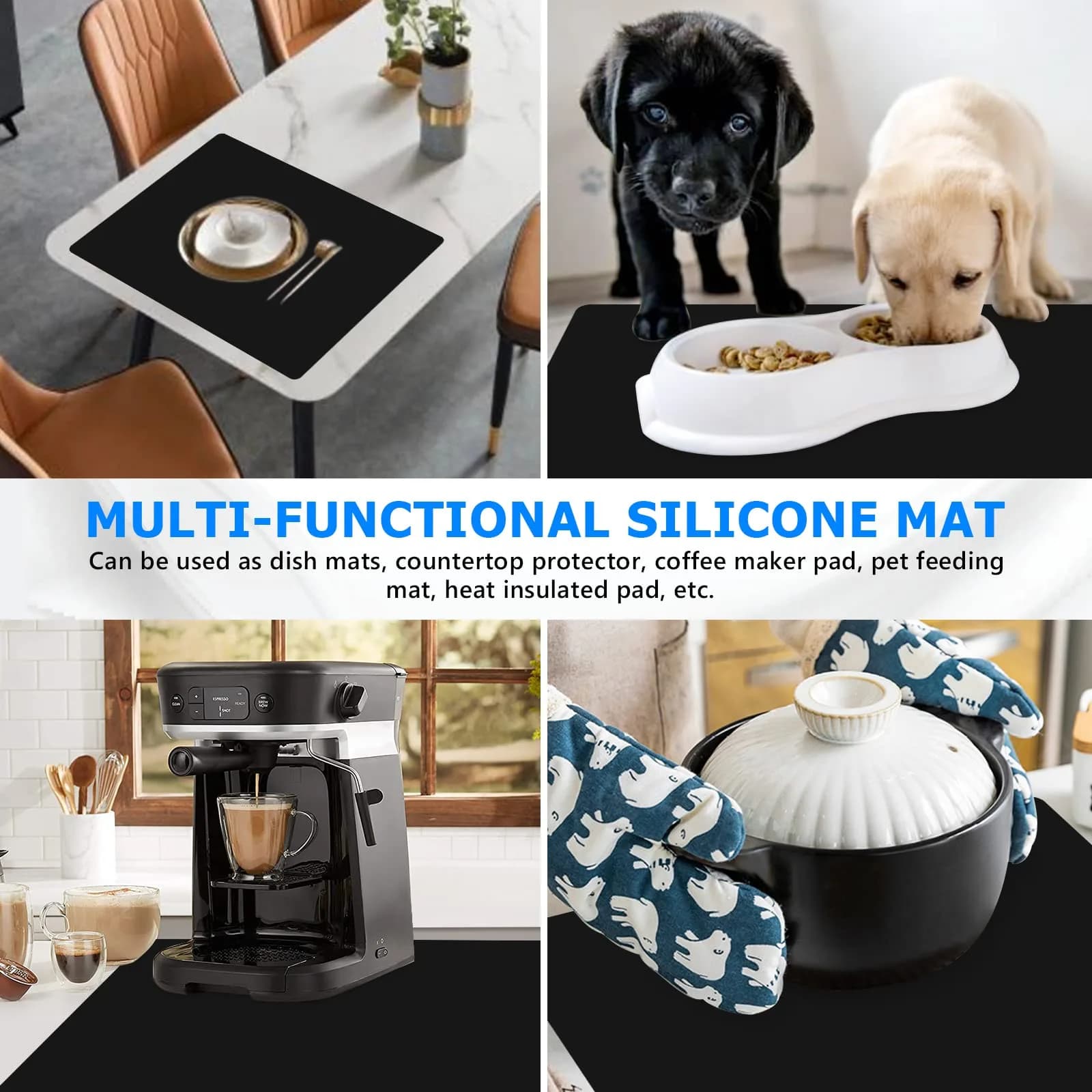 Gartful Oversize Silicone Craft Mat 80 x 60 cm (31.5 x 23.6 inches) | Protects Surfaces from Resin, Paint, and Heat - view 5