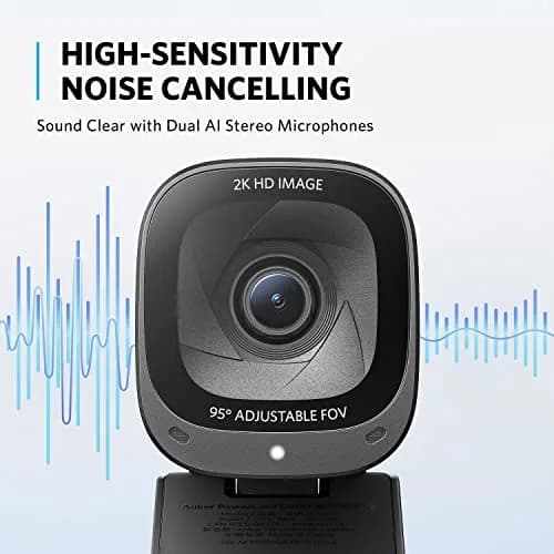 Anker PowerConf C200 2K Webcam for PC/Laptop/Mac, Low-Light Correction | Ultra-Clear Video & AI Noise Cancellation thumbnail 6