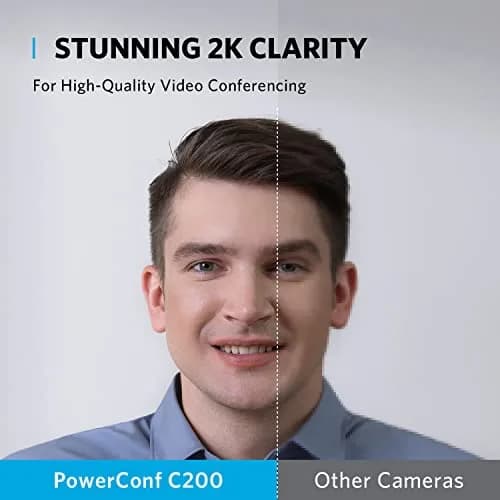 Anker PowerConf C200 2K Webcam for PC/Laptop/Mac, Low-Light Correction | Ultra-Clear Video & AI Noise Cancellation thumbnail 2