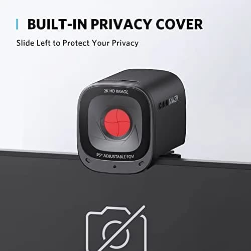 Anker PowerConf C200 2K Webcam for PC/Laptop/Mac, Low-Light Correction | Ultra-Clear Video & AI Noise Cancellation thumbnail 3