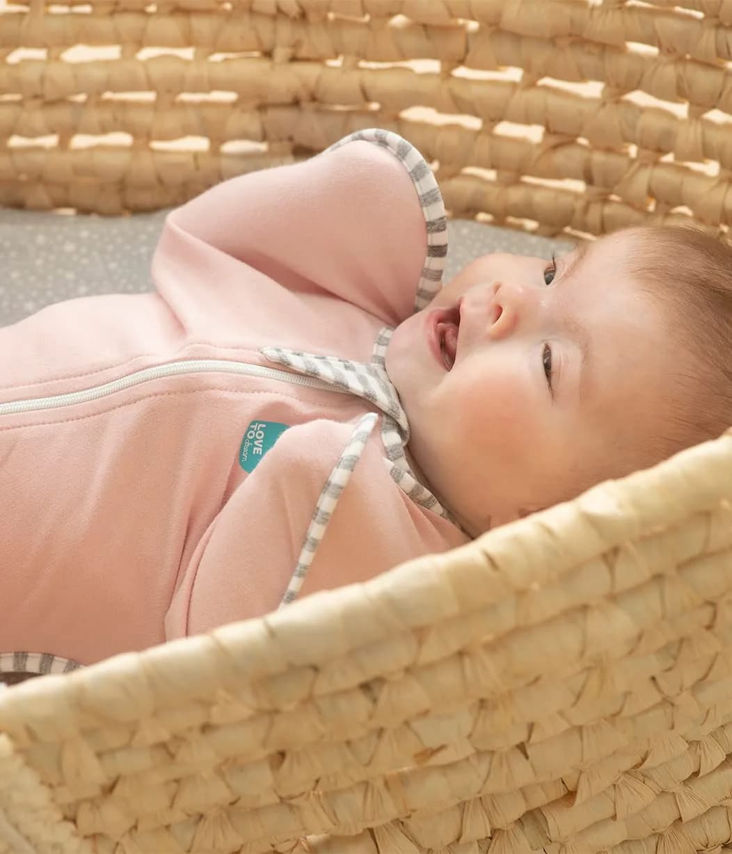 Love to Dream Swaddle Up Baby Sleep Sack 1.0 TOG 156g (5.5oz) Dusty Pink | Helps Baby Self-Soothe & Sleep Longer - view 4