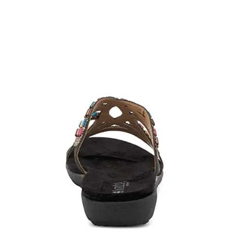 PATRIZIA Twirling Women's Slip-On Sandals – Crystal & Bead Embellished, Microsuede Footbed, 1¼” Heel, Black, EU 36 / US 5.5-6 | Casual Summer Style thumbnail 7