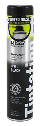 Kiss Tintation Temporary Color Spray Black 2.82 oz (84ml) Pack of 3 | Water-Resistant, Smudge-Proof Hair Color thumbnail 1