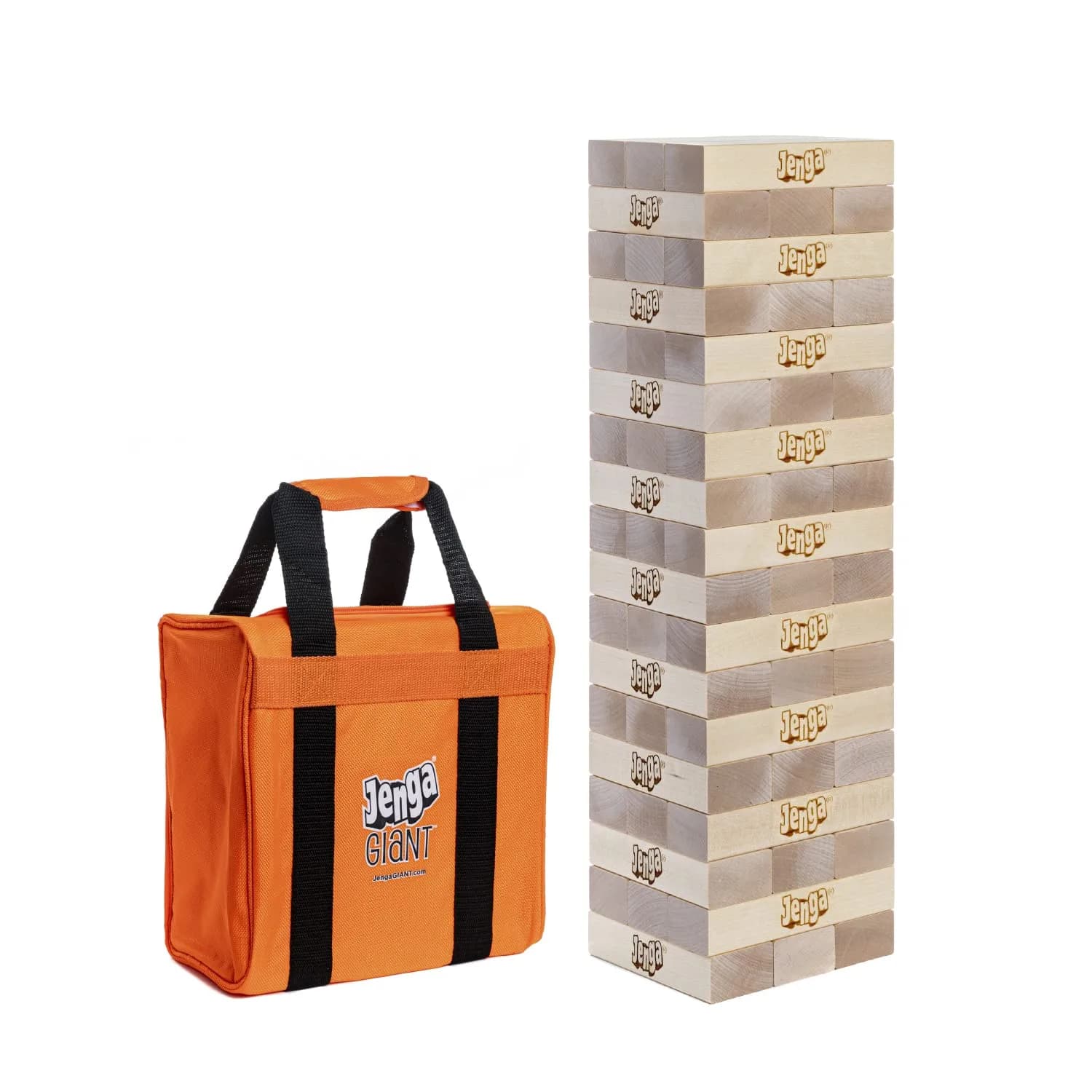 Jenga Giant - Hardwood Blocks - Stacks to Over 3 feet | Officially Licensed Giant Jenga Game