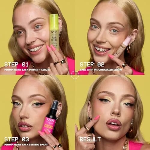 NYX PROFESSIONAL MAKEUP Plump Right Back Plumping Serum & Primer, 30ml | Hyaluronic Acid & Vitamins for All Skin Types thumbnail 7