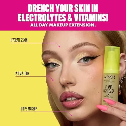 NYX PROFESSIONAL MAKEUP Plump Right Back Plumping Serum & Primer, 30ml | Hyaluronic Acid & Vitamins for All Skin Types thumbnail 2