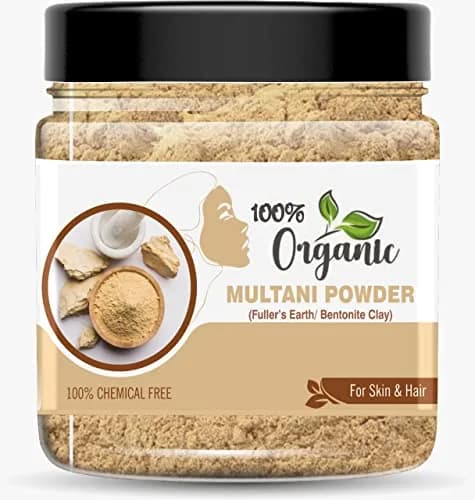 Organic 100% Pure Multani Mitti Powder (Fuller's Earth) Skin Face Clays 350g (12.35 oz) | Natural Clay Mask for Oily & Acne-Prone Skin thumbnail 1