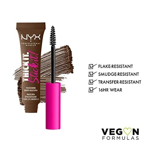 NYX PROFESSIONAL MAKEUP Thick It Stick It Brow Mascara Brunette 7ml (0.23 Fl Oz) | Vegan Brow Gel for Thicker Brows thumbnail 2