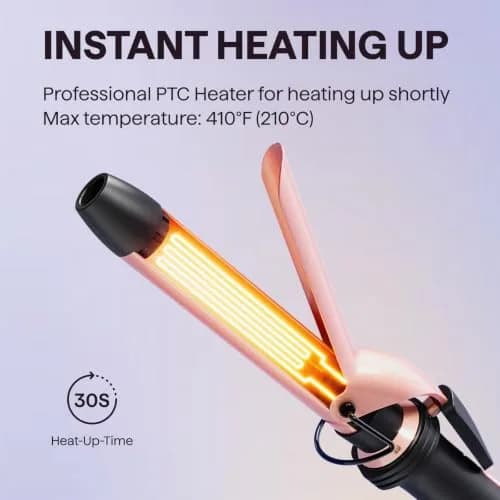wavytalk 5 in 1 Curling Iron Set with Heated Round Brush | 0.5-1.25 inch Ceramic Barrels for Glamorous Styles thumbnail 6