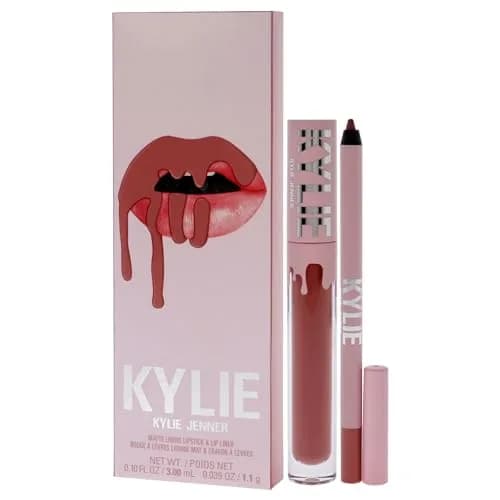 KYLIE Matte Lip Kit - Angel | Long-lasting, Smudge-resistant Liquid Lipstick & Lip Liner (0.10oz each) thumbnail 4