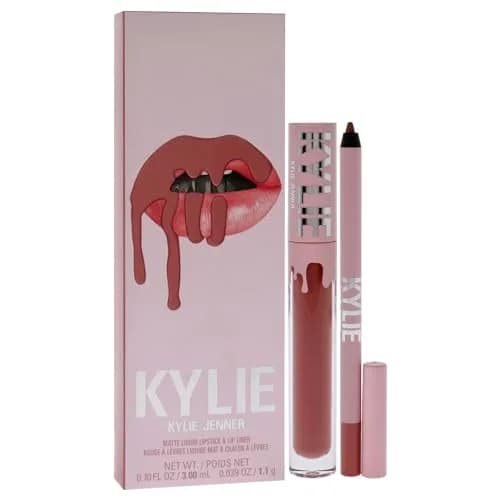 KYLIE Matte Lip Kit - Angel | Long-lasting, Smudge-resistant Liquid Lipstick & Lip Liner (0.10oz each) thumbnail 3