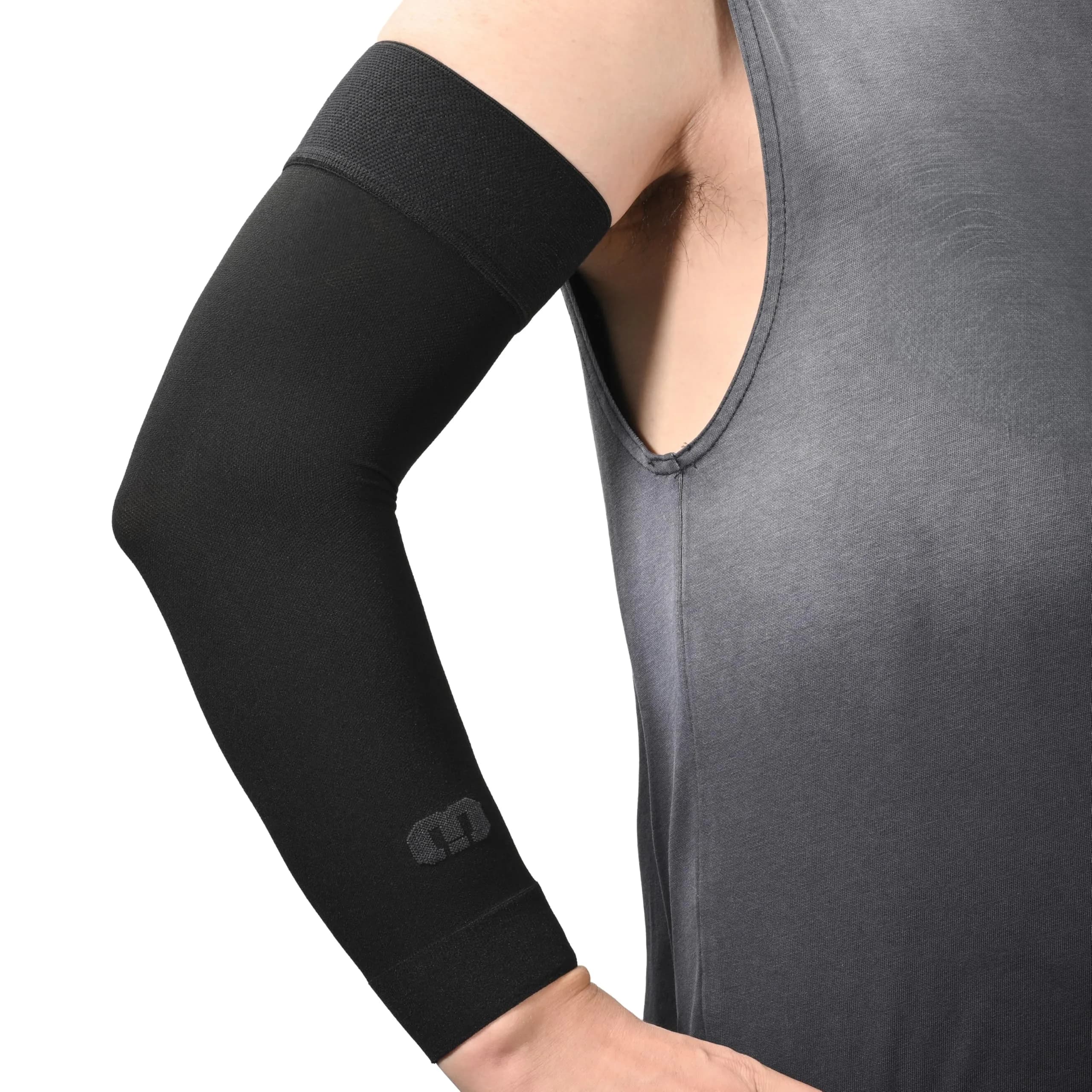 MGANG Medical Compression Arm Sleeve 15-20 mmHg, Lymphedema & Post-Surgery | FDA Approved Graduated Compression for Circulation & Swelling - main product image