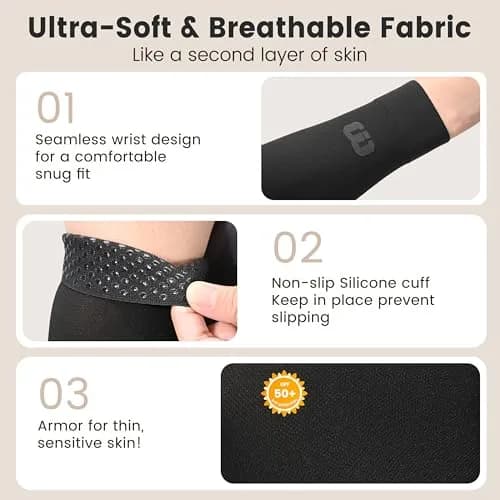 MGANG Medical Compression Arm Sleeve 15-20 mmHg, Lymphedema & Post-Surgery | FDA Approved Graduated Compression for Circulation & Swelling thumbnail 4