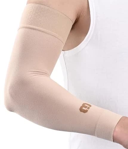 MGANG Medical Compression Arm Sleeve 15-20 mmHg, Lymphedema & Post-Surgery Support | German-Engineered 80% Nylon, 20% Spandex thumbnail 1