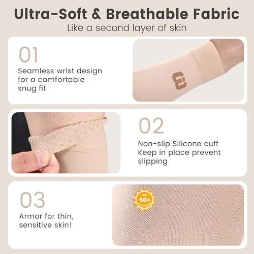 MGANG Medical Compression Arm Sleeve 15-20 mmHg, Lymphedema & Post-Surgery Support | German-Engineered 80% Nylon, 20% Spandex thumbnail 4