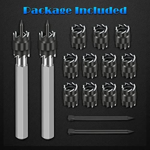EEEKit 15-Piece Rotary Spot Weld Cutter Set with 3/8" Double-Sided Blades | HSS Drill Attachment for Sheet Metal thumbnail 6