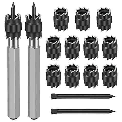 EEEKit 15-Piece Rotary Spot Weld Cutter Set with 3/8" Double-Sided Blades | HSS Drill Attachment for Sheet Metal thumbnail 1