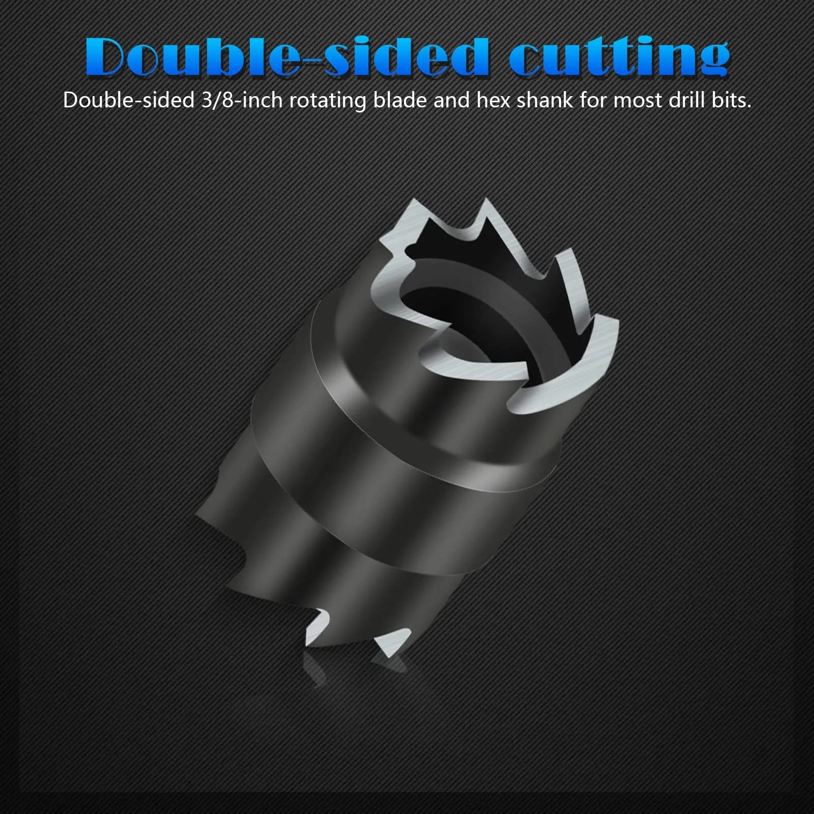 EEEKit 15-Piece Rotary Spot Weld Cutter Set with 3/8" Double-Sided Blades | HSS Drill Attachment for Sheet Metal - view 3