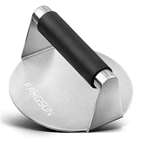 FANGSUN Stainless Steel Burger Press 5.8 Inch | Flat & Heat-Resistant for BBQ & Home Kitchen thumbnail 1