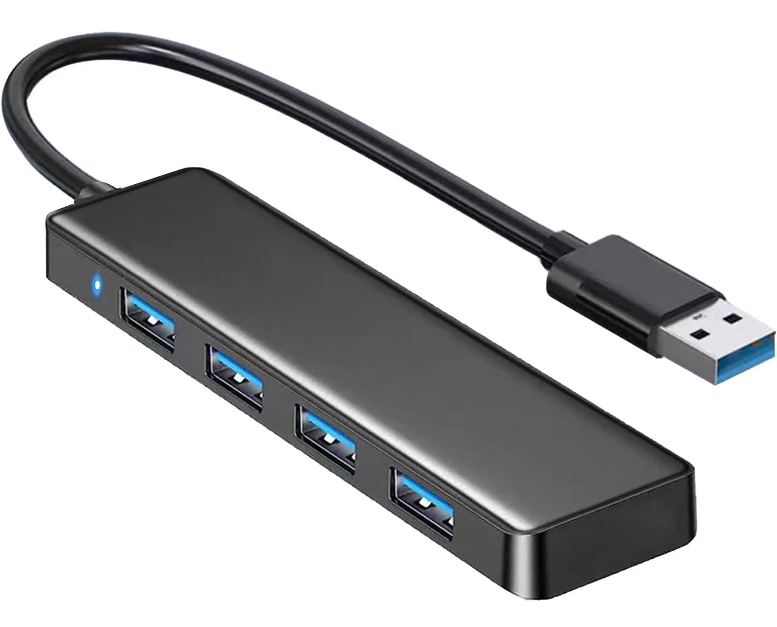 vienon USB Hub 4 Port 3.0 (10.16 cm / 3.94 in) | Expands 1 USB-A to 4 USB-A Ports — 1FT