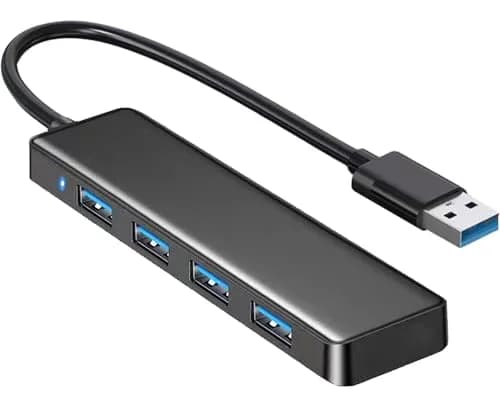 vienon USB Hub 4 Port 3.0 (10.16 cm / 3.94 in) | Expands 1 USB-A to 4 USB-A Ports thumbnail 1