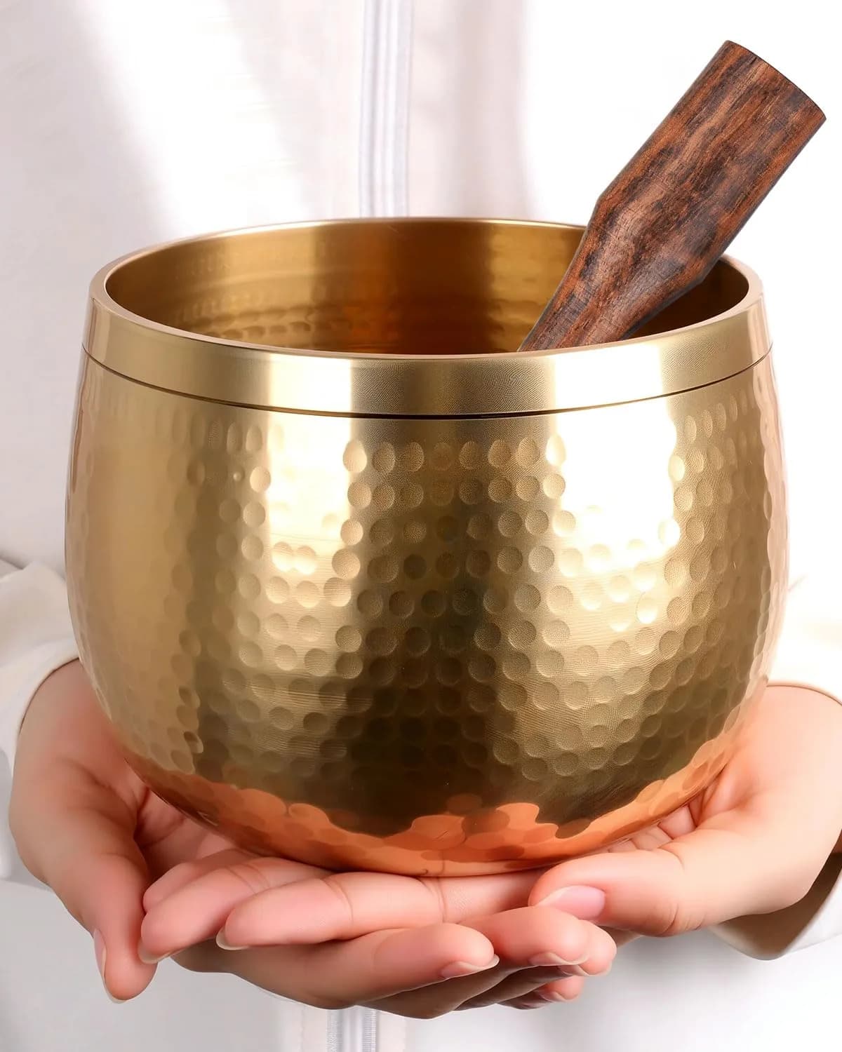 Relaehih Tibetan Singing Bowl Set 12.7 cm (5 inch) | Authentic Nepal Hand-Hammered Meditation Chakra Sound Bowl - main product image