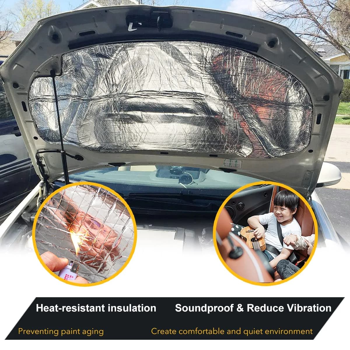 KOIKEY Car Sound Deadening Mat 10mm (394mil) 16.3 sqft | Reduces Road Noise & Vibration - view 2