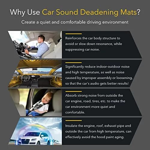 KOIKEY Car Sound Deadening Mat 15 pcs 16.3 sqft 197mil | Reduces Road Noise and Vibration thumbnail 5