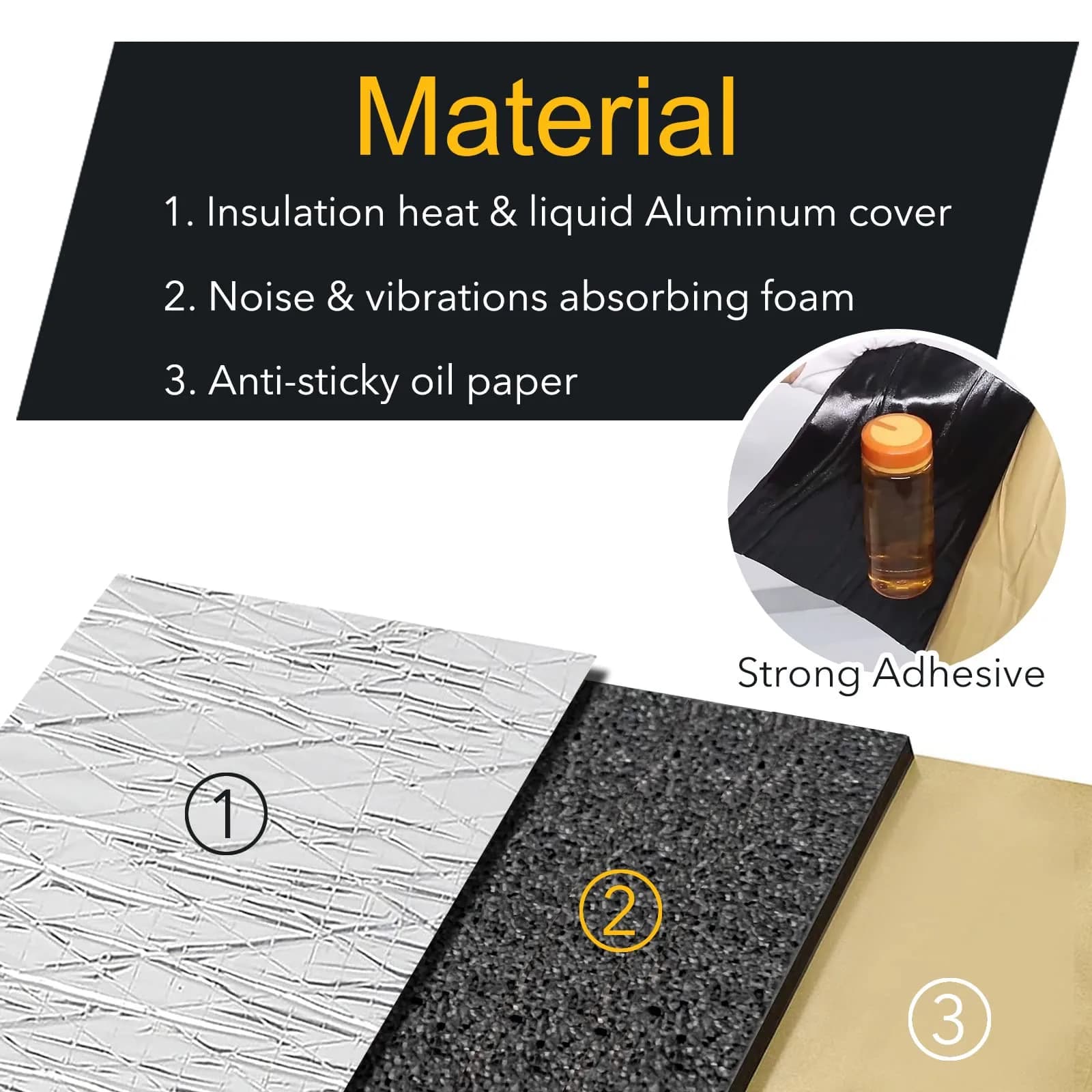 KOIKEY Car Sound Deadening Mat 15 pcs 16.3 sqft 197mil | Reduces Road Noise and Vibration - view 4