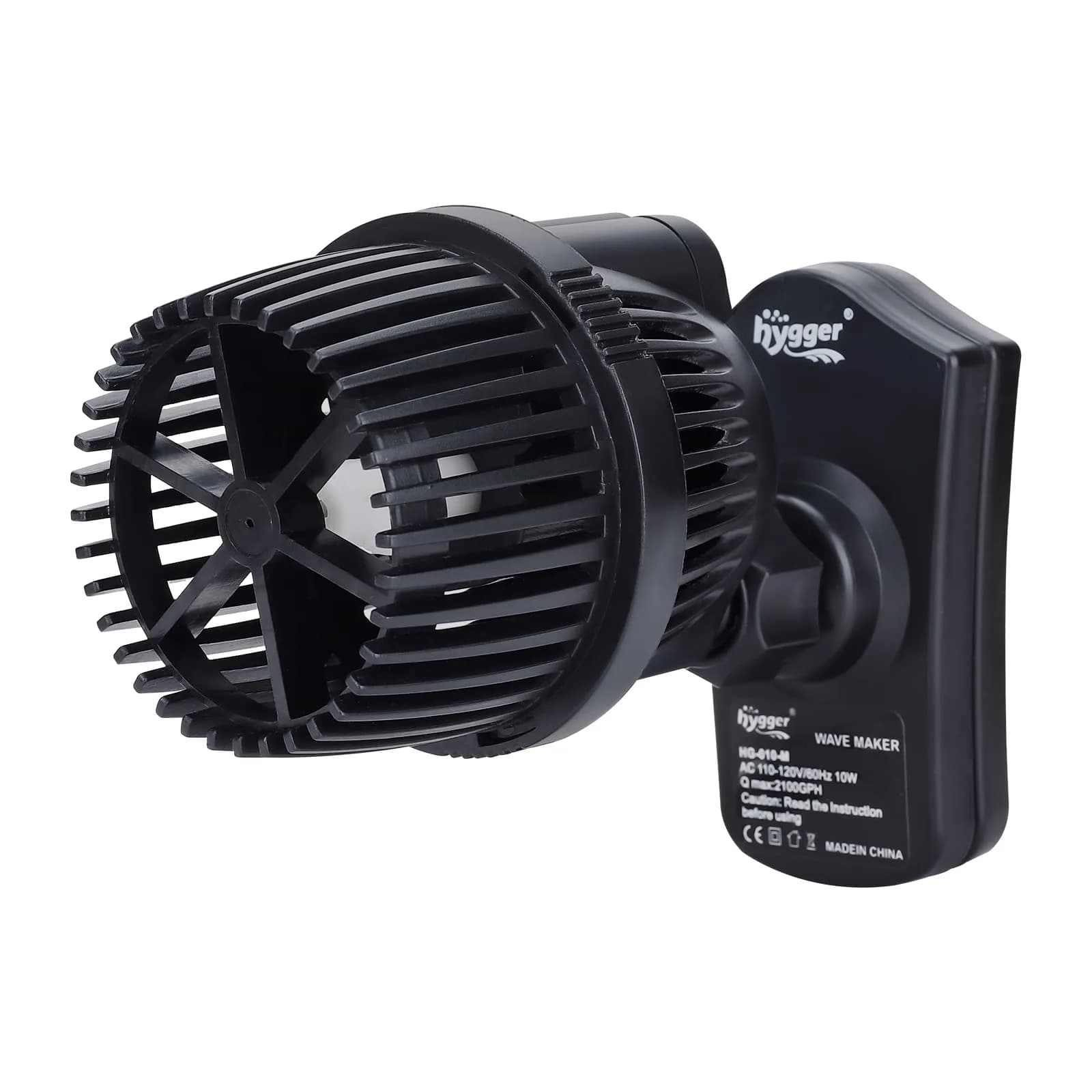 hygger 2100 GPH Aquarium Wave Maker Pump with Magnetic Suction Base & 360° Rotation | 12W Powerhead for 75-130 Gal Tanks - main product image