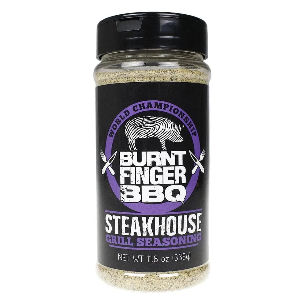 Burnt Finger BBQ Steakhouse Grill Seasoning 11.8 oz | Crafted for Live-Fire Grilling