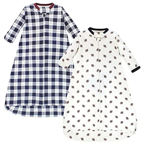 Hudson Baby Unisex Cotton Long-Sleeve Wearable Sleeping Bag Sack Blanket Football 12-18 Months | Safe Sleep for Babies thumbnail 1