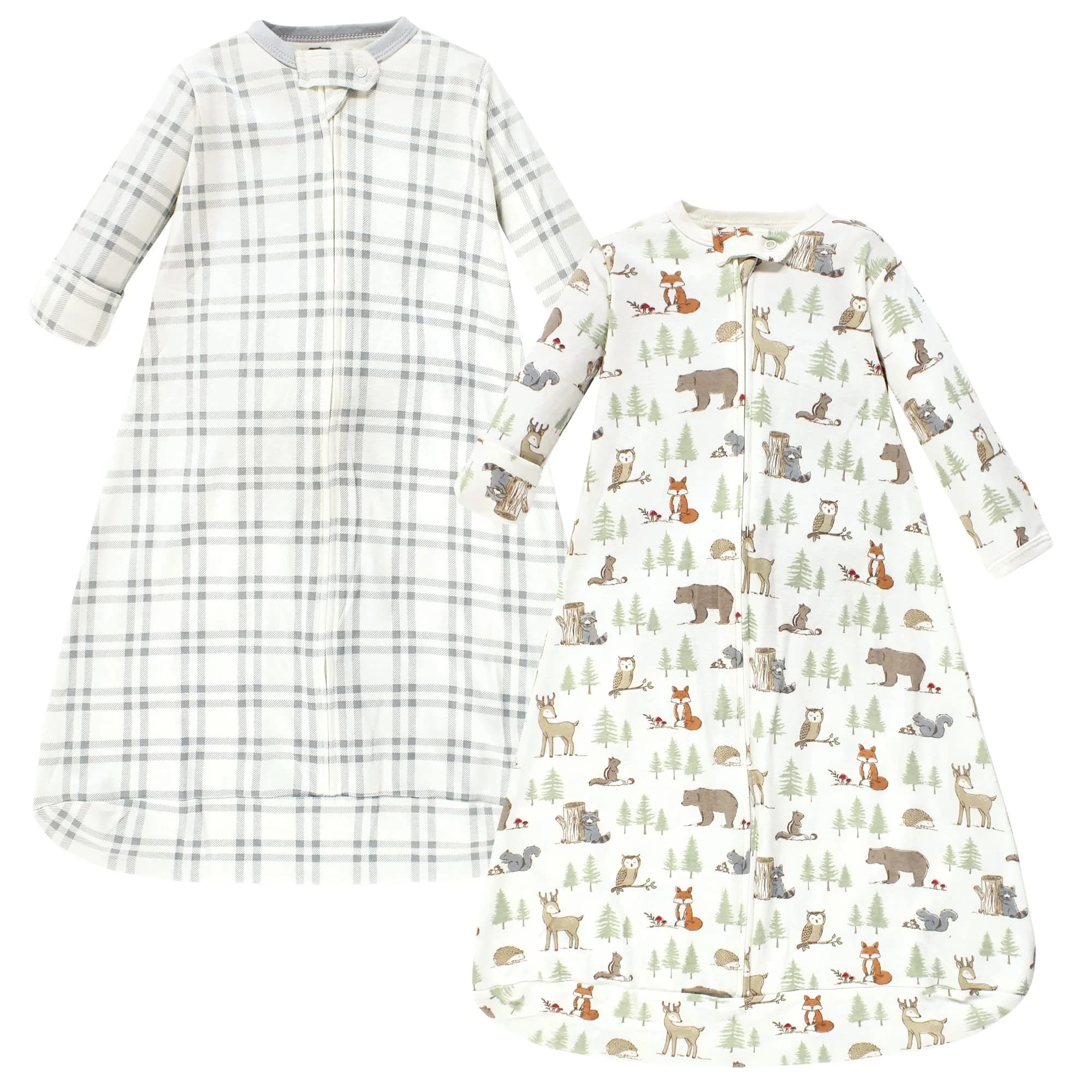 Hudson Baby Unisex Baby Cotton Long-Sleeve Wearable Sleeping Bag, Sack, Blanket, Forest Animals, 3-9 Months | Safe, Cozy & Breathable