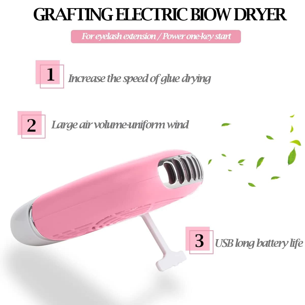 QUKLOGEN 267-Piece Eyelash Extension Kit with USB Fan Dryer | Professional Lash Tools for All Skin Types - view 3