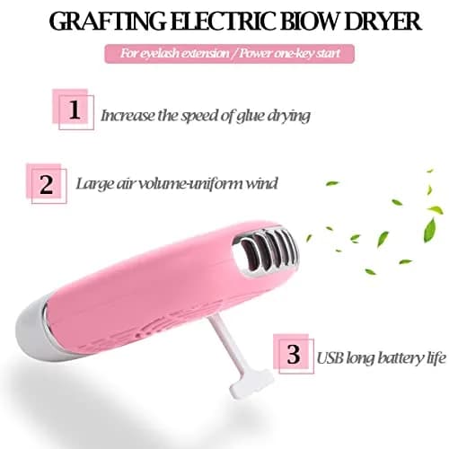 QUKLOGEN 267-Piece Eyelash Extension Kit with USB Fan Dryer | Professional Lash Tools for All Skin Types thumbnail 3