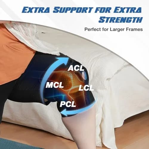 Nvorliy Knee Brace for Women Plus Size | Support for Arthritis & Meniscus (7XL/8XL, Black) thumbnail 3