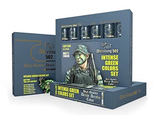 ABTEILUNG 502 Acrylic Set ABT1166 Intense Greens Colors Set (6x20ml Tubes) | Rich Green Tones for Art & Craft thumbnail 1