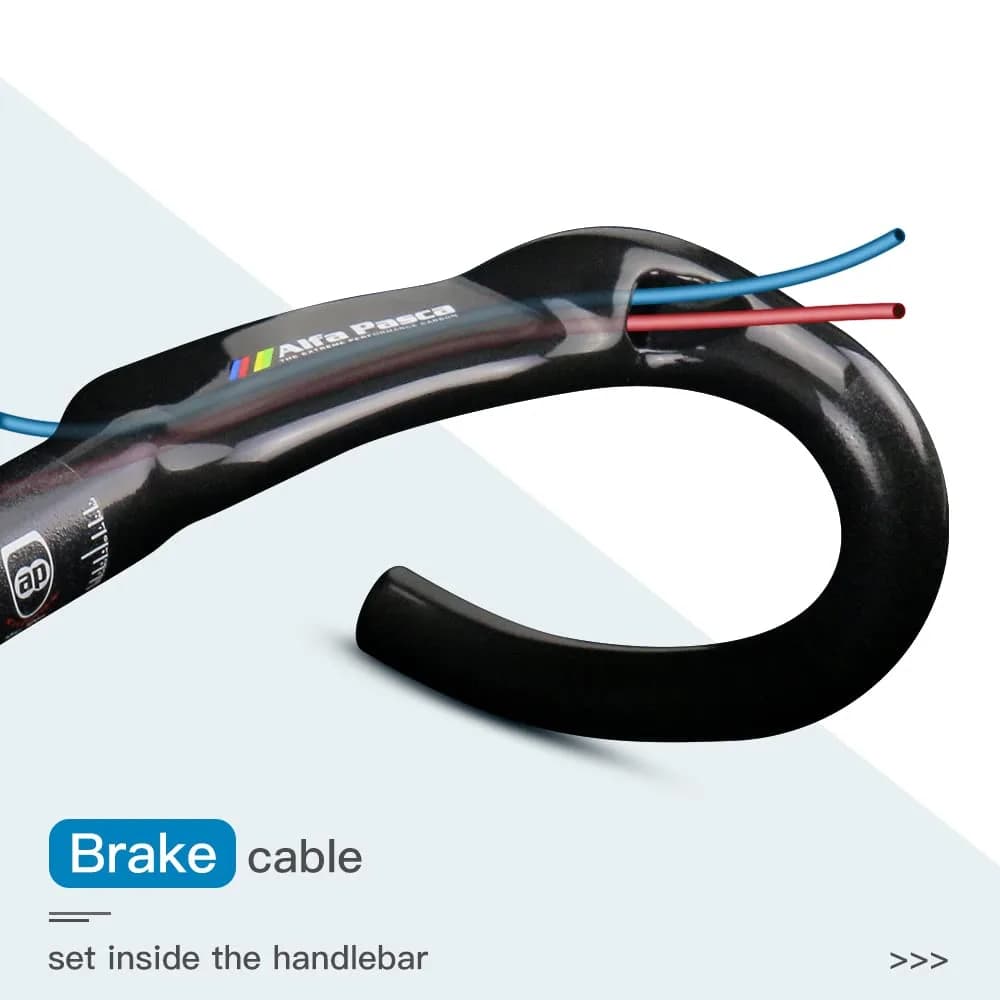 Alfa Pasca 31.8 x 420mm Black UD Glossy Carbon Fiber Aero Road Bike Handlebars - view 4
